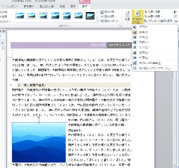 図表の挿入