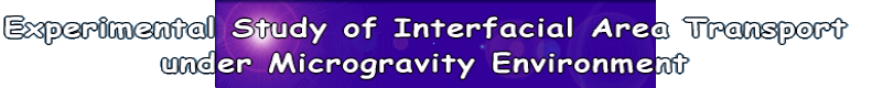 Experimental Study of Interfacial Area Transport  under Microgravity Environment 