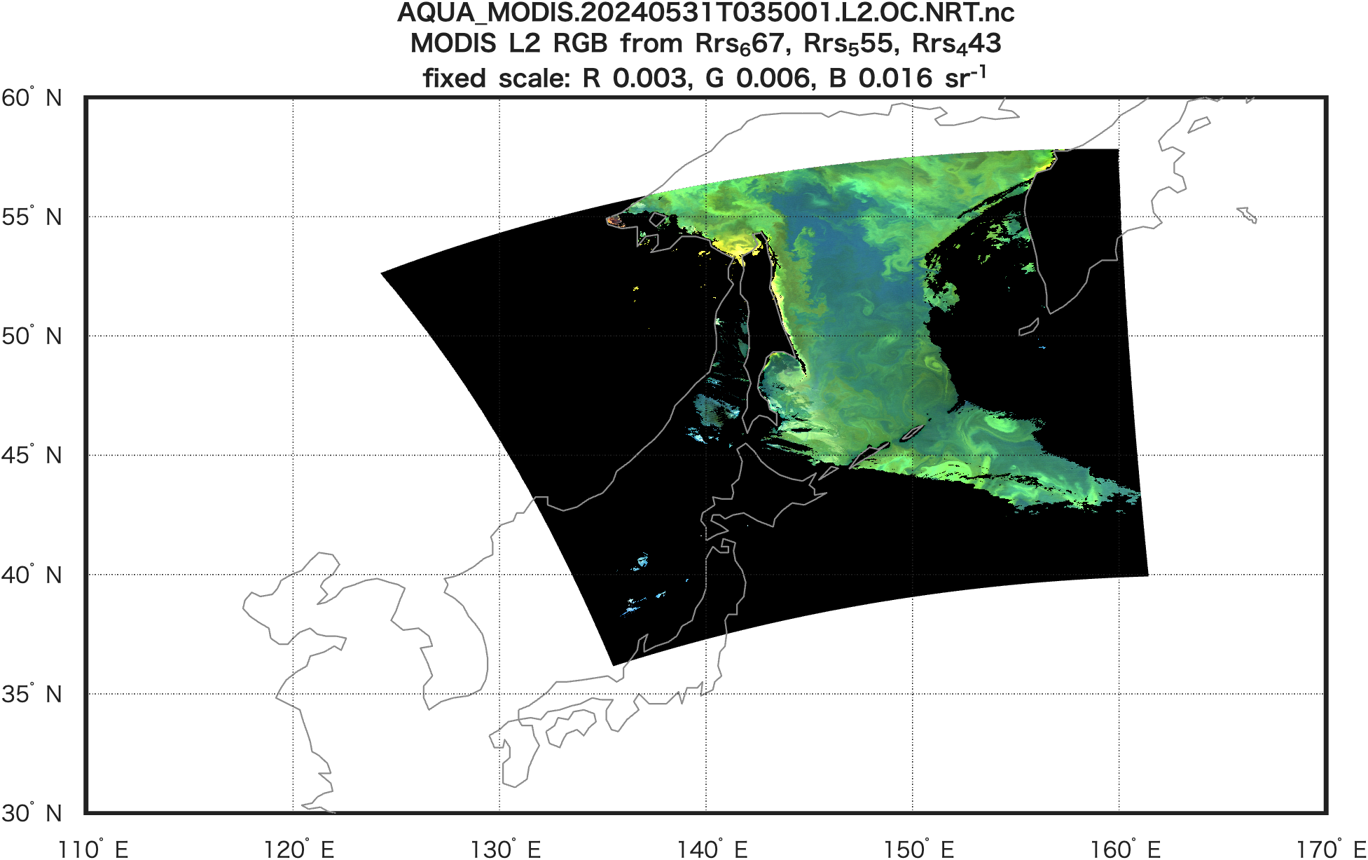 MODIS L2 RGB image