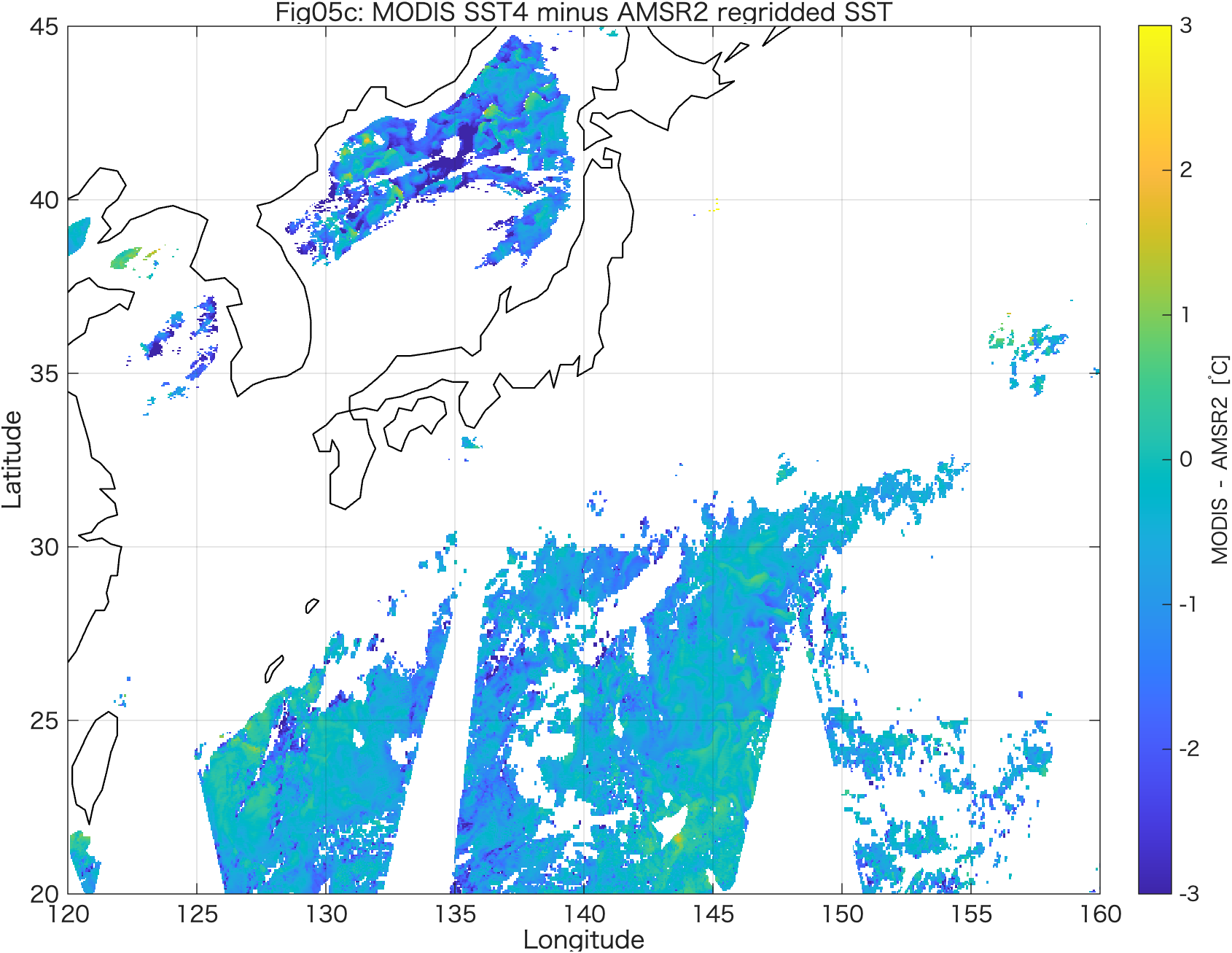 MODIS minus AMSR2