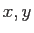 $x,y$